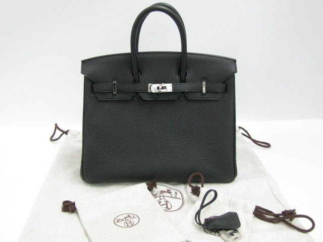 エルメス バーキン25/ハンドバッグ/ブラック/金具 シルバー)/トゴ【新品】